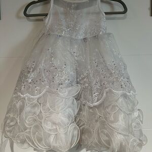 Charming White Kids Formal Baptism or Christening Dress